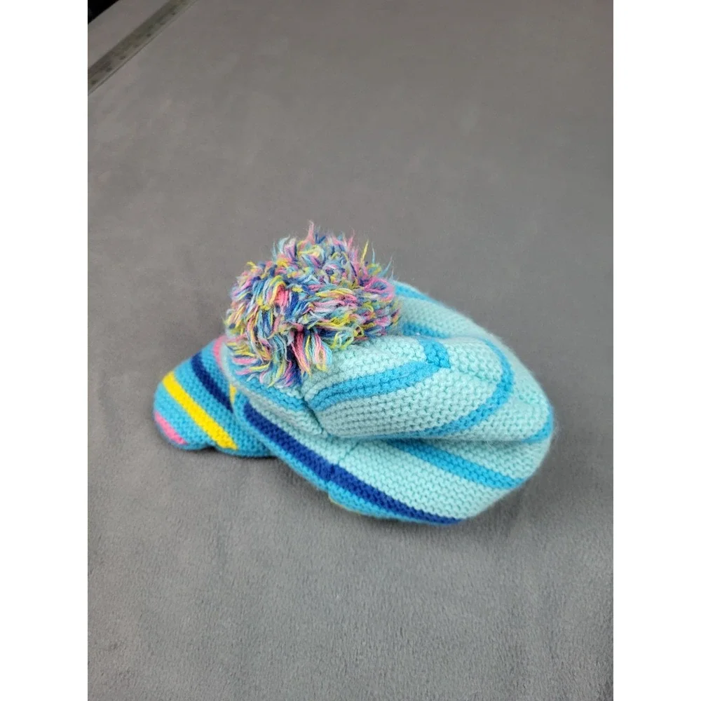 Baby Shark Beanie Kids One Size Blue‎ Cap Hat Skull Cap Ear Flap Knit Cute Pom